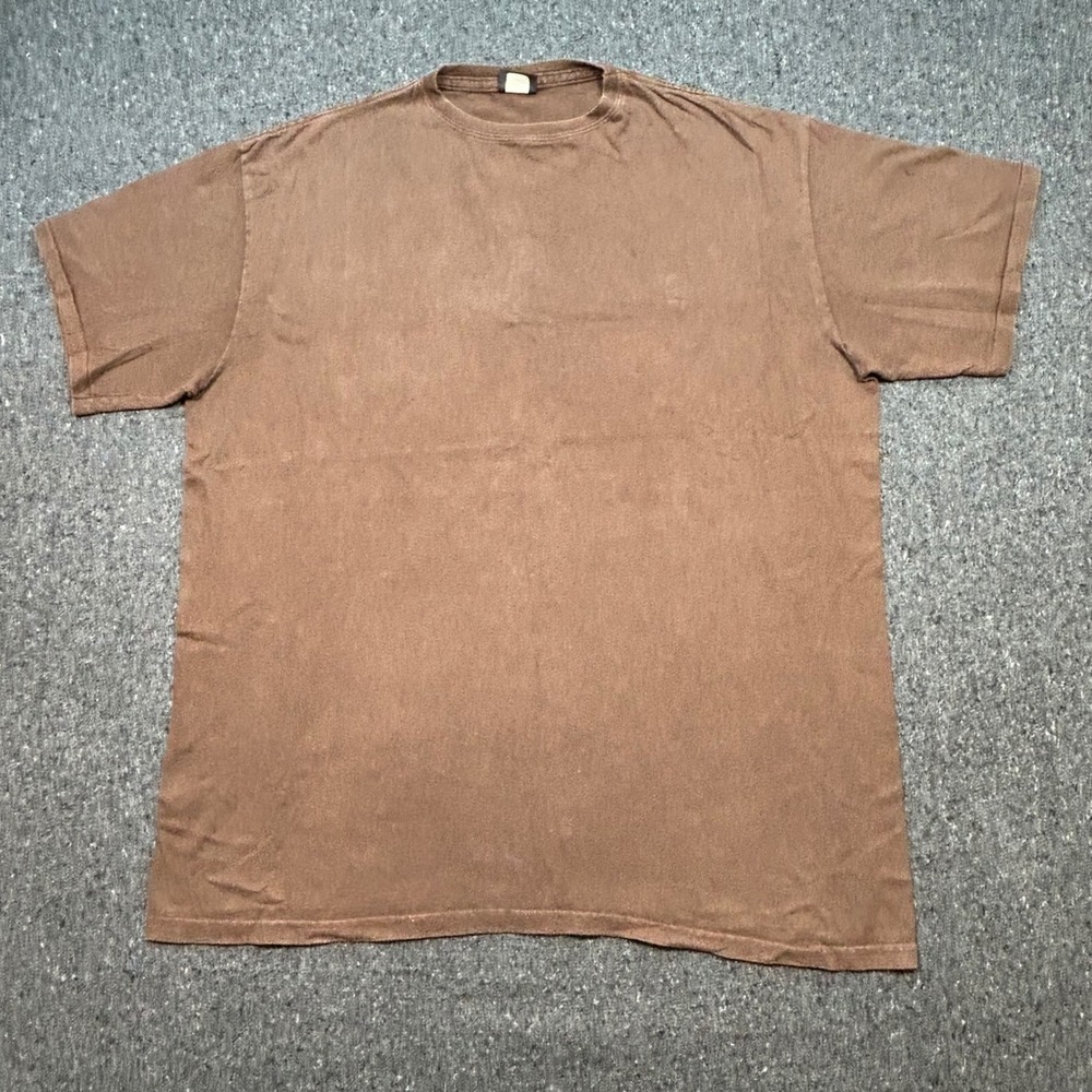 Changes Blank T Shirt 1XL Mens Brown Vintage 90s Grunge Single Stitch USA Made